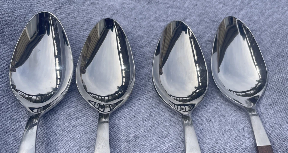 Talheres vintage EKCO Eterna 4 colheres 6,75” madeira sintética - Imagem 2 de 4