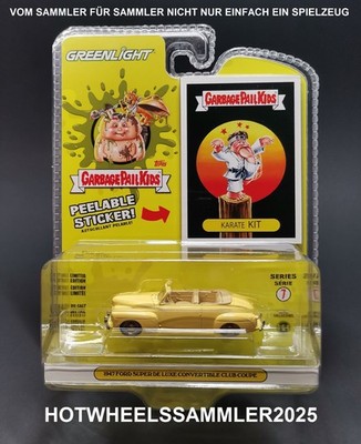 GREENLIGHT GARBAGE PAIL KIDS ''1947 FORD SUPER DE LUXE CONVERTIBLE CLUB COUPE''