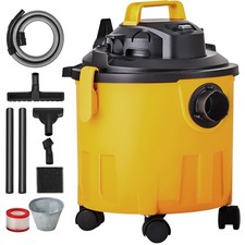 Wet/Dry Shop Vacuum 5 Gallon 6-HP with Accessories 2-in-1 Crevice Nozzle