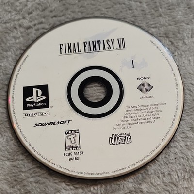 Squaresoft Final Fantasy VII Sony PlayStation 1 1997 Disc 1-3
