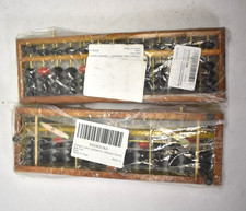 Lot of 2 Chinese Lucky calculators Portable Wooden Abacus Arithmetic Tool