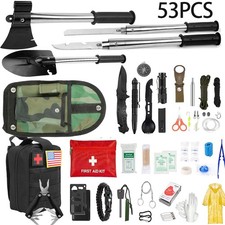 47Pcs Emergency Survival Tool Survival Gear Equipment First Aid Supplies