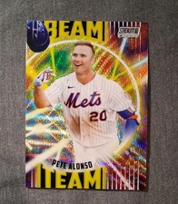 2022 Topps Stadium Club Chrome Beam Team Wave Refractor Pete Alonso #BT-7 Mets