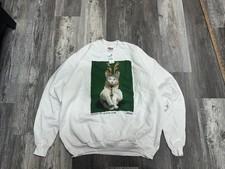 Vintage Sweatshirt Hanes Size xL 1996 Rudolph The Red Nosed Rein Cat NWT