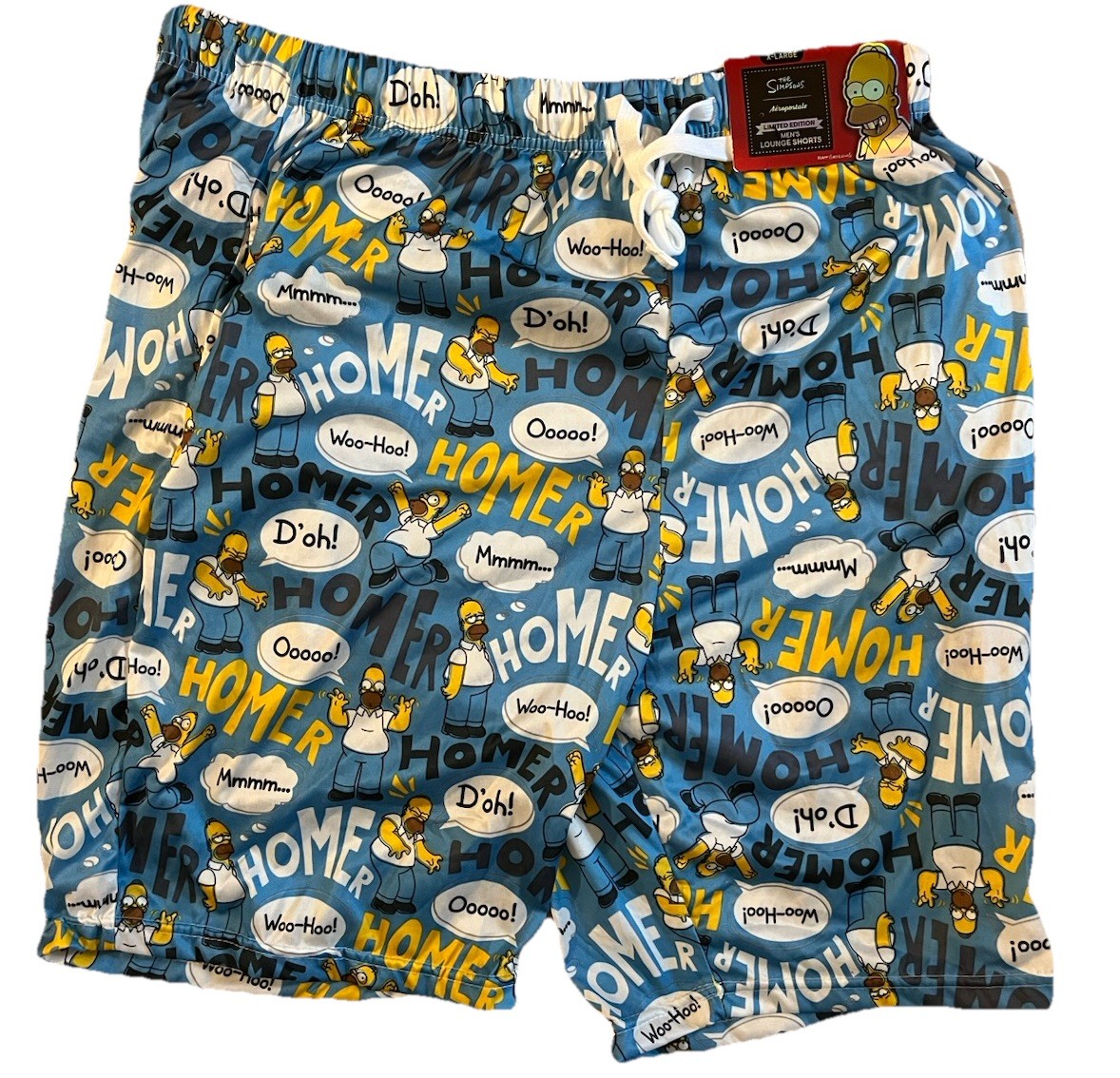 Pantalones Cortos Informales Homer Simpson Salón Bolsillos EDICIÓN LIMITADA Los SIMPSON $40.00 Talla XL
