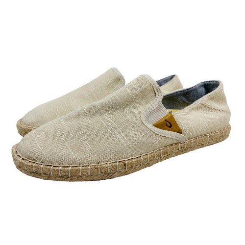 Olukai Kaula Pa'a Kapa Linen Espadrille Flat Women size 7.5
