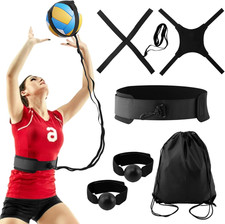 Volleyball Training Equipment Aid,Solo Volleyballs Trainer to Practice Serve,Set