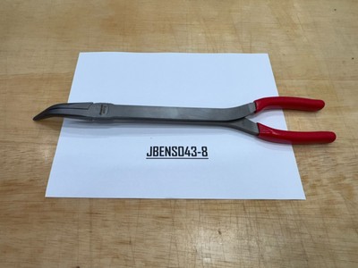 Snap-on Tools USA NEW STYLE RED 14'' Soft Grip 35° Bent Needle Nose Pliers 415CF