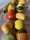 Vintage Ceramic Hanging Rope Full Of Colorful Fruit MCM nostalgic "kitsch" — photo 3