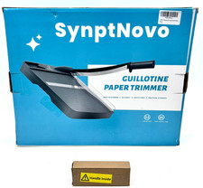 SynptNovo 12 Inch Heavy Duty Guillotine Paper Trimmer w/ Built In Drawer Storage