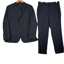 Kenneth Cole Reaction Suit Mens 40R 32x29 Bla...