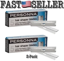 Personna Hair Shaper Blades, 2-Pack, 5 Blades Each, (10 Blades Total)
