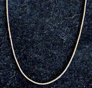 Catena a maglie oblunghe fantasia argento sterling massiccio marcata 20 5 pollici 7 6 grammi