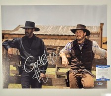 Denzel Washington & Chris Pratt signed Magnificent Seven 16x20 photo Beckett BAS