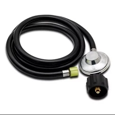 Universal Low Pressure Propane Regulator with 5 Foot Hose, 3/8” Female Flare Nut