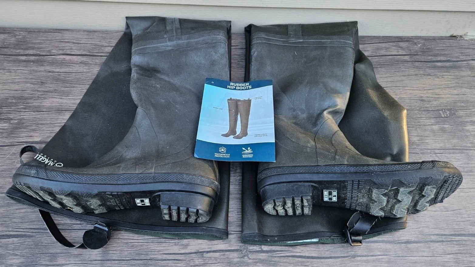 Magellan Rubber Hip Boot With Steel Shank SIZE 11 R1