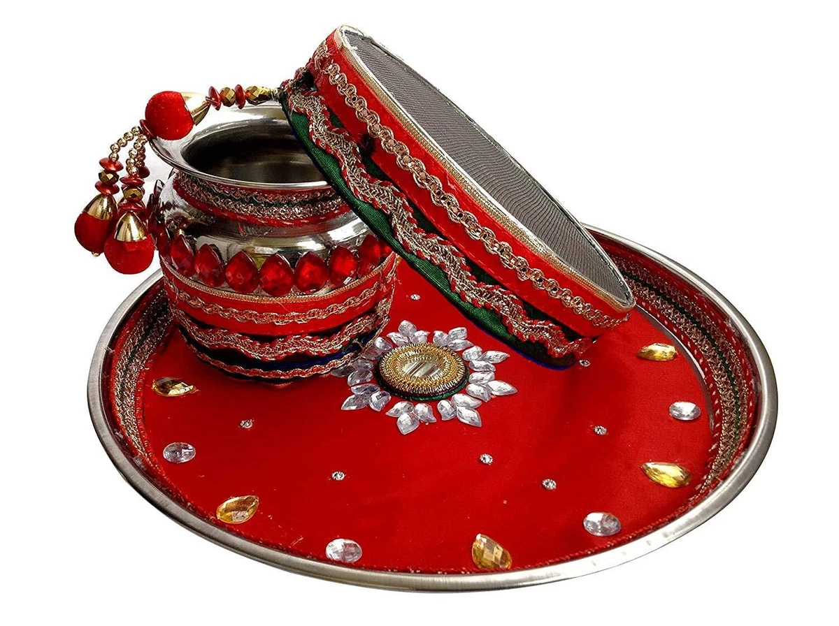 Karva chauth puja best sale thali