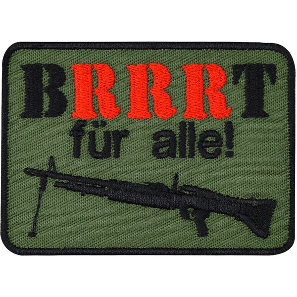 AufnäHer MilitäR Brrrt FüR Alle Spaß AufbüGler Army Morale Patch 70X50Mm-image