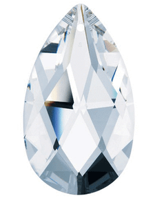 Details About 1 Piece 50mm Clear Swarovski Crystal Chandelier Parts Strass Pear Shape Hole