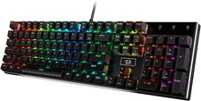 Redragon K556 RGB LED Backlit Wired Mechanical Gaming Keyboard, 104 Keys
