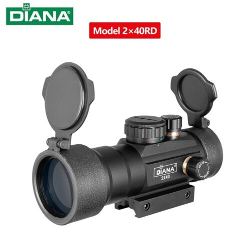 ⭐ DIANA 2X40mm Riflescope Red Green Dot Sight Optic Scope 11/20mm Dovetail
