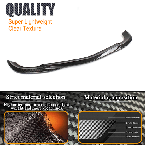 For Benz W204 C200 C300 C350 Sport 2009-11 REAL Carbon Front Bumper Lip Spoiler - Picture 8 of 12