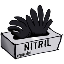 Leipold Doehle 14680 Nitrile Disposable Gloves Size M, 100 pcs
