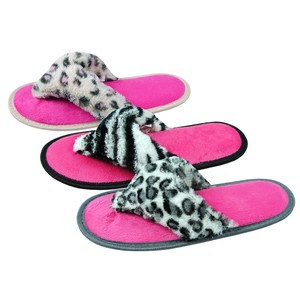ladies animal print slippers
