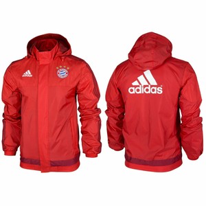 ADIDAS UOMO CALCIO BAYERN MONACO con licenza tutte le condizioni  atmosferiche Cerniera Intera Giacca Con Cappuccio XS | eBay