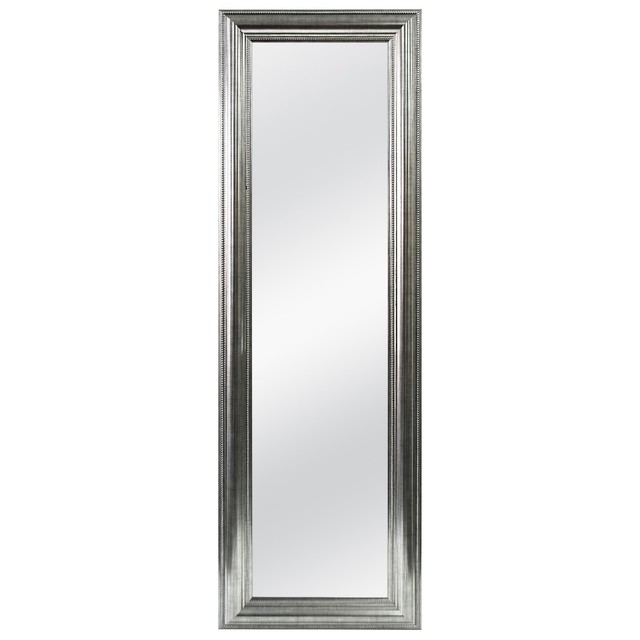 Over The Door Mirror Full Length Silver Double Bead Glass Beaded Double Bead Glass Beaded