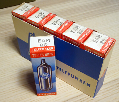 Konvolut 6x Röhre / mag. Band Telefunken EAM86 ungebraucht / NOS sealed