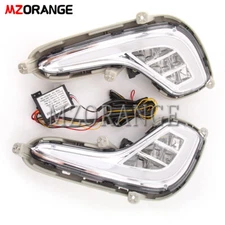 For 2010-2015 Hyundai Accent Front Bumper LED Fog Lamp DRL Light Clear w/Harness