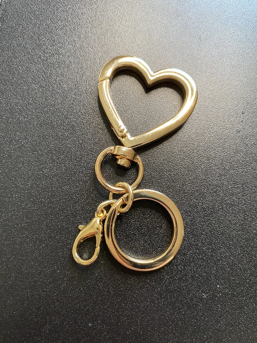 Gold Heart Keychain Pendant Clip lobster clasp Heart Shape DIY Accessories