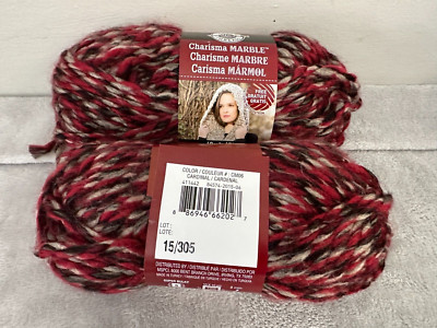 Loops & Threads Charisma Marble Cardinal Multicolor 2 Skeins Super Bulky