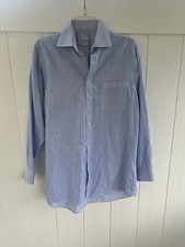 Michael Kors Men s Regular Fit Long-Sleeve Dress Shirt Size 15 32/33 Blue Stripe