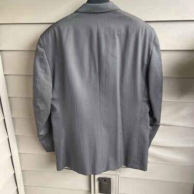 Christian Dior Le Connaisseur Vintage Gray Striped 100% Wool