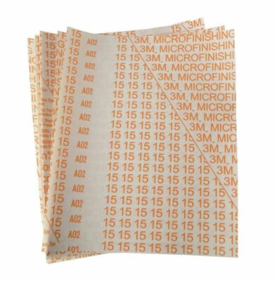 10/Pk 8-1/2'' x 11'' 3M Imperial Micro-Finishing Film 15 Micron 600 Grit Abrasives