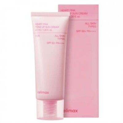 CELIMAX Heart Pink Tone Up Sun Cream  40ml (SPF50+ PA++++) K-Beauty