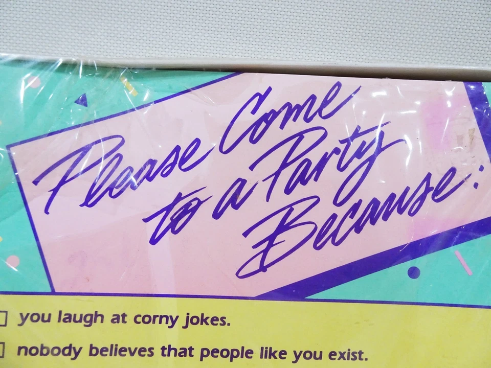 Новые из старых запасов винтажные приглашения и конверты для вечеринок 80-е 90-е Hallmark Girl Talk Style пастель 8 шт. - Изображение 2 из 4