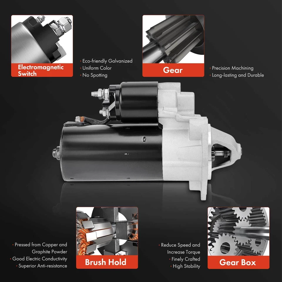 Motor De Arranque Para Mercedes-Benz 400E 400SE 400SEL 500E CL500 1.7KW 12Volt CW 10T Foto 4 de 4