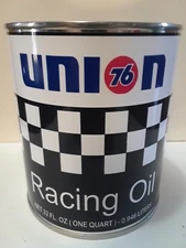 Vintage Union 76 Racing Oil Can 1 qt. -  ( Re-pop Collectible )