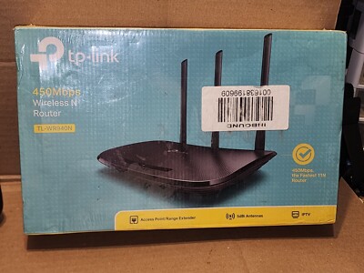TP-Link TL-WR940N Wireless N Router 450Mbps Wi-Fi 5dBi Antennas IPTV New Sealed