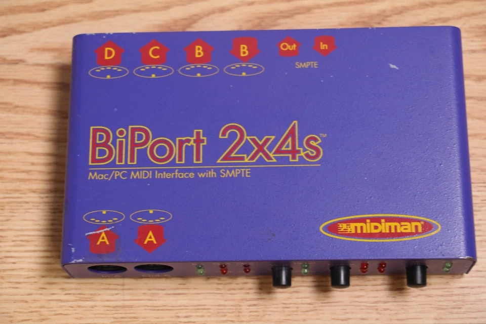 MiDiman BiPort 2x4s Mac/PC MIDI Interface With SMPTE - Image 2 of 3
