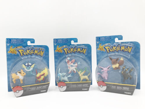 Pokemon Eevee Figurine 3d Printed Paintable Action Figure Toys Set of 3