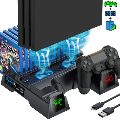 USA External Stand Cooling Fan Controller Dual Charger Station