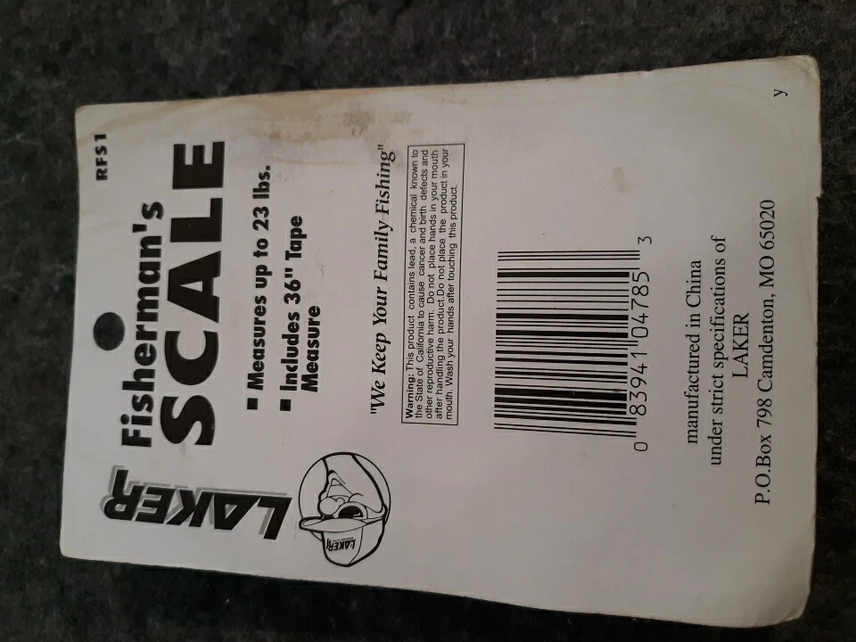 Vintage Blue Fish Weighing Scale Deluxe & Tape Measure Not Legal For Trade, New  - Image 2 of 4