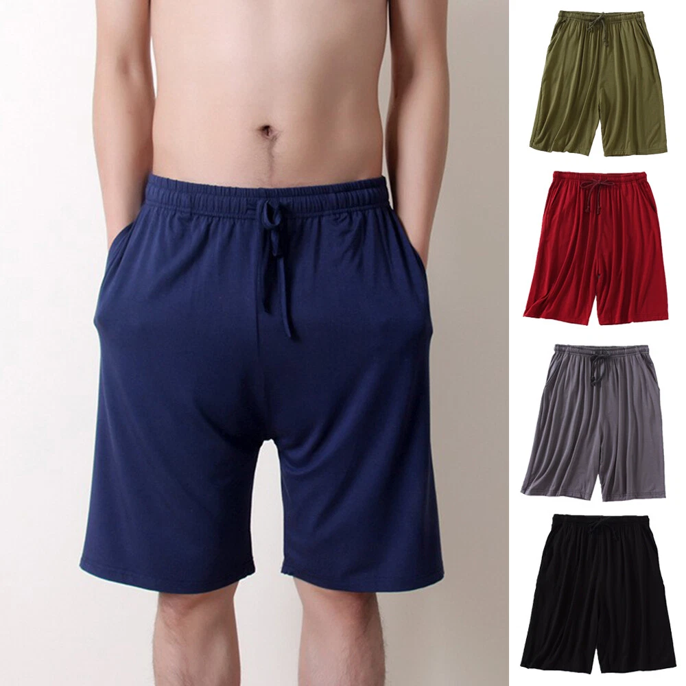 Mens cotton sleep sale shorts