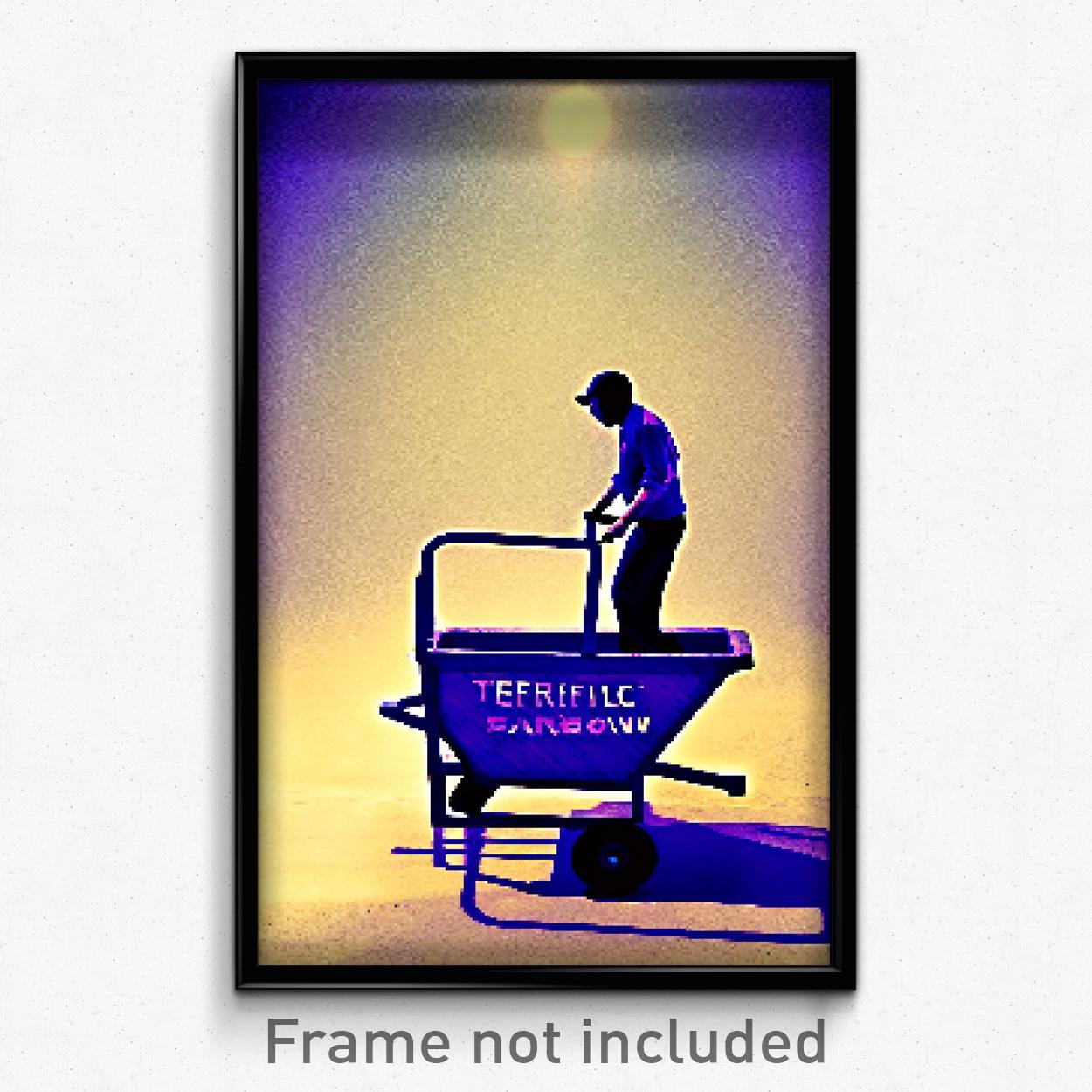 Pixel Art Poster - Terrific Barrow (8 Bit Psychedelic Trippy Video Game Print)