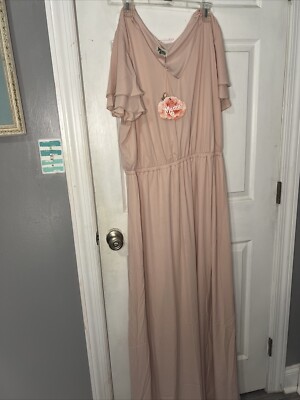 maxi glitter dress Skylar Pink Multi-Color Sequin Mesh 95% polyester majolica Size:3XL - 44 Can You Eat Blue