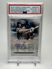 PAUL GOLDSCHMIDT 2018 TOPPS LUMINARIES HOME RUN KINGS BLUE /5 PSA 10 AUTO 10